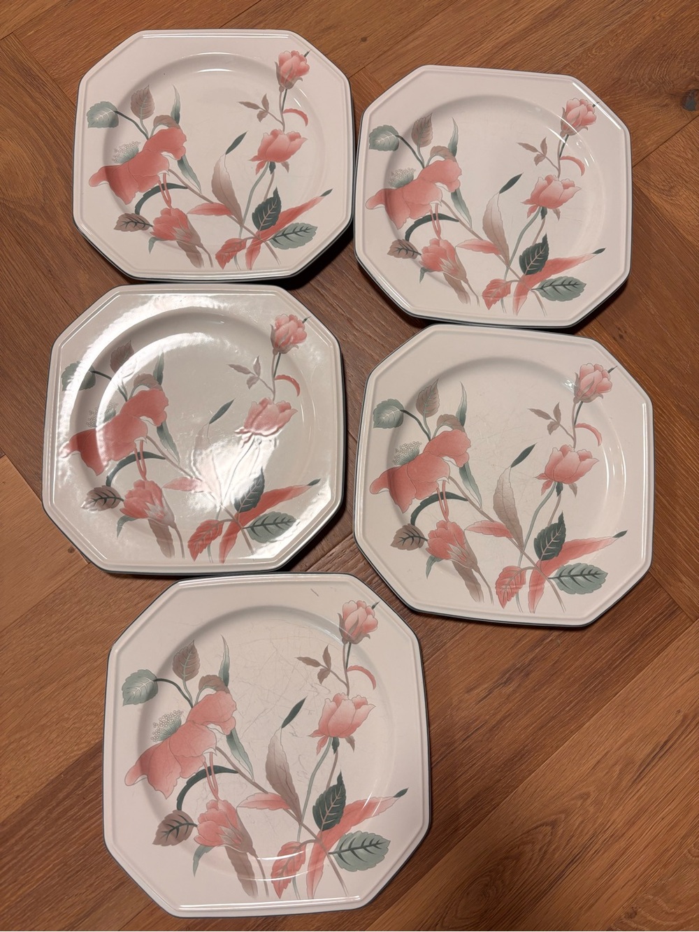 Mikasa Silk flowers (Set of 5) ~ 10.5" dinner plates